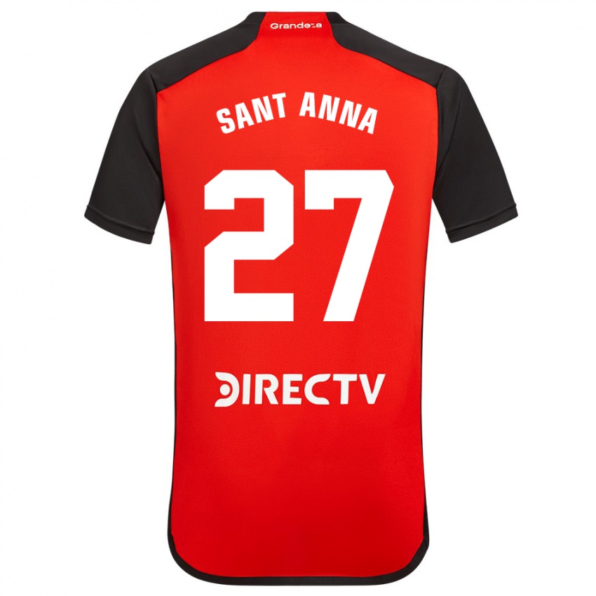 Homem Camisola Agustín Sant Anna #27 Vermelho Preto Branco Alternativa 2024/25 Camisa Brasil