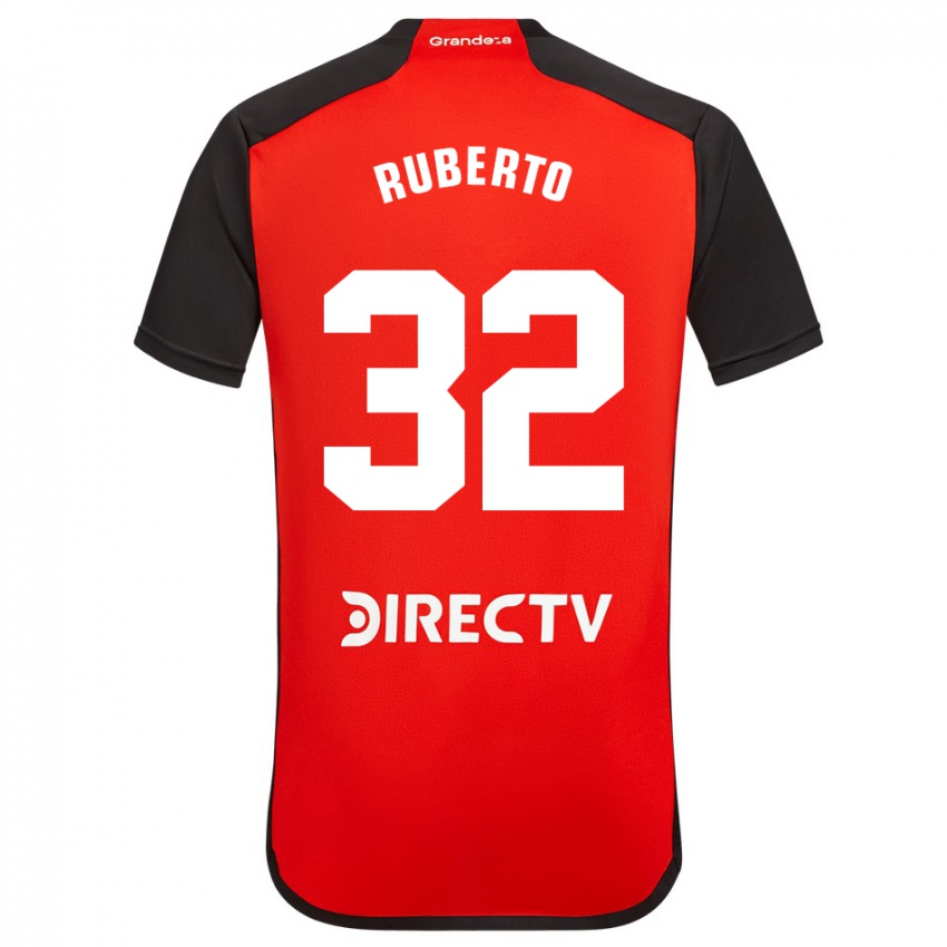 Homem Camisola Agustín Ruberto #32 Vermelho Preto Branco Alternativa 2024/25 Camisa Brasil