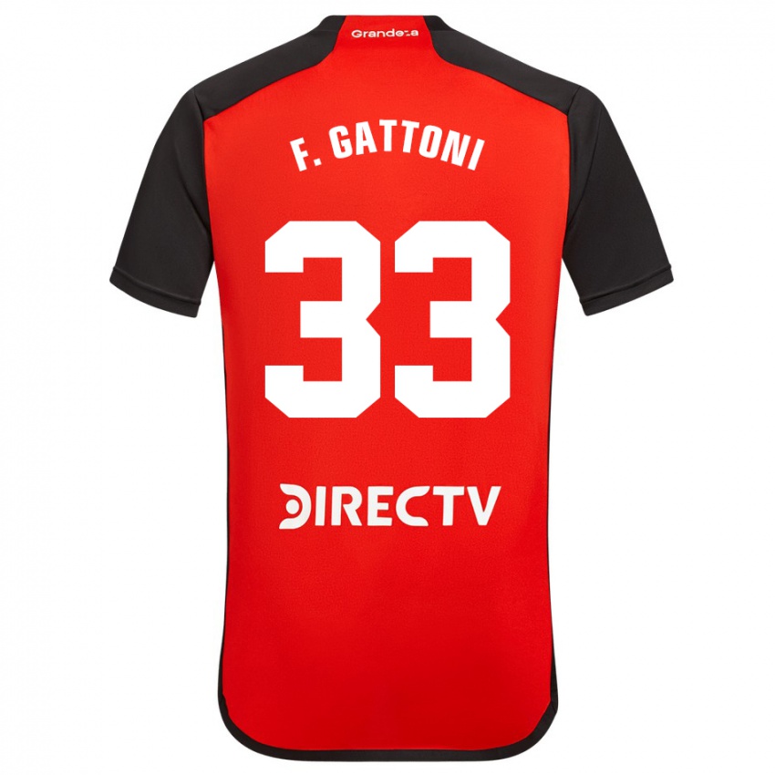 Homem Camisola Federico Gattoni #33 Vermelho Preto Branco Alternativa 2024/25 Camisa Brasil