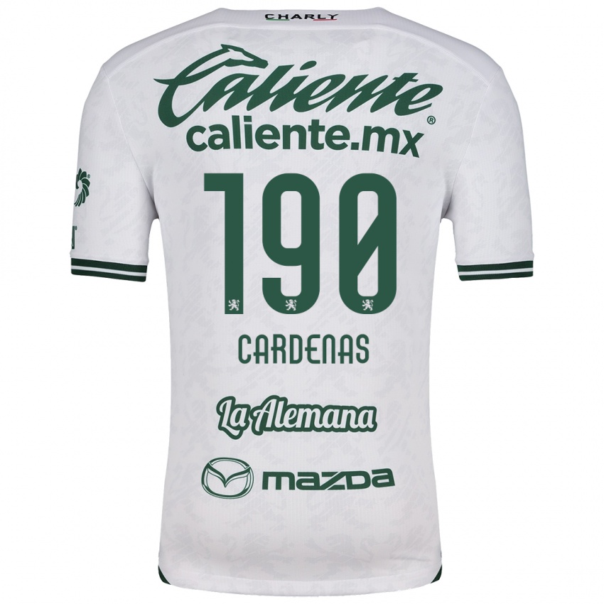 Homem Camisola Emilio Cárdenas #190 Branco Verde Alternativa 2024/25 Camisa Brasil