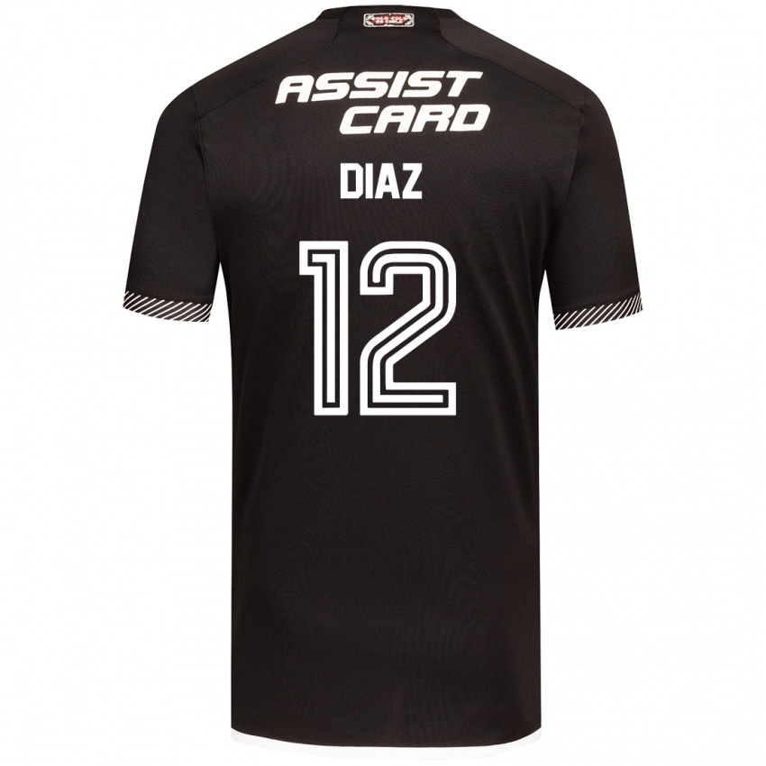 Homem Camisola Javiera Díaz #12 Preto Branco Alternativa 2024/25 Camisa Brasil