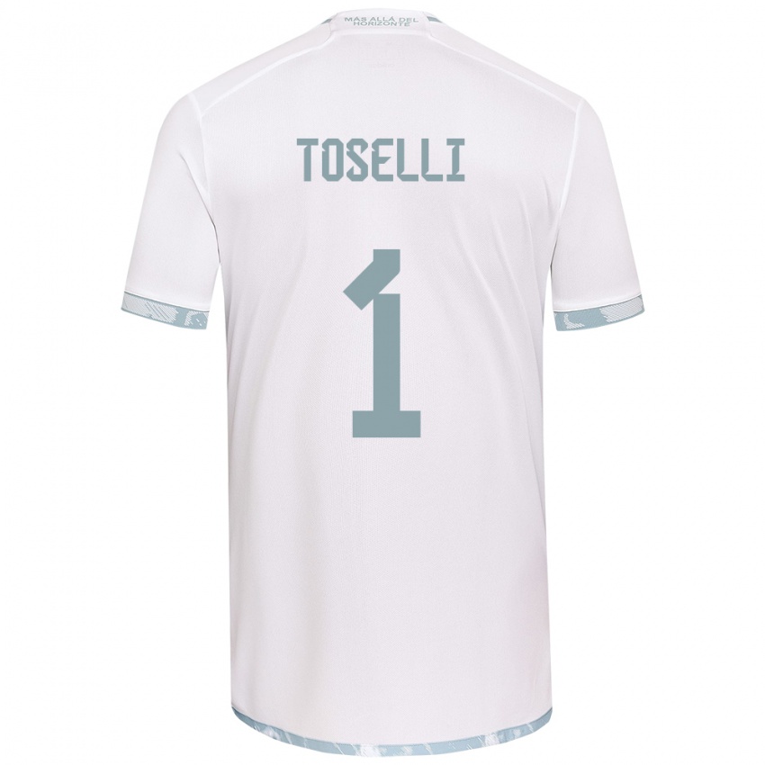 Homem Camisola Cristopher Toselli #1 Branco Cinza Alternativa 2024/25 Camisa Brasil