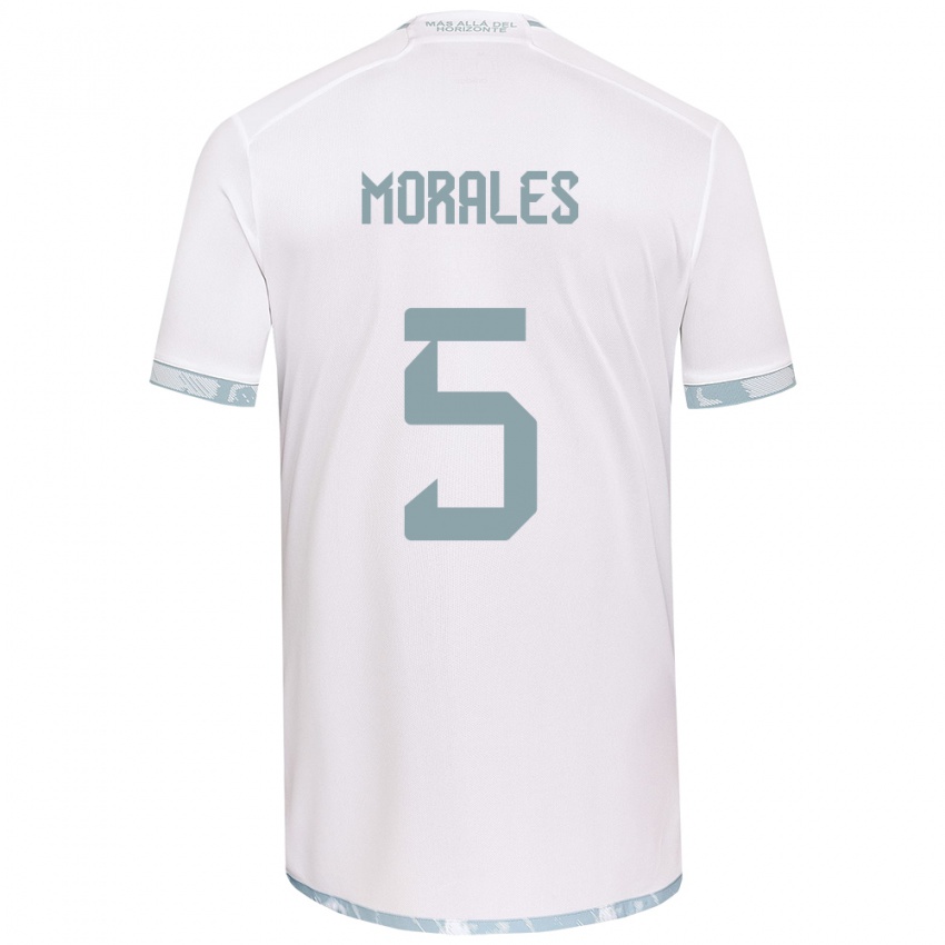 Homem Camisola Mariana Morales #5 Branco Cinza Alternativa 2024/25 Camisa Brasil