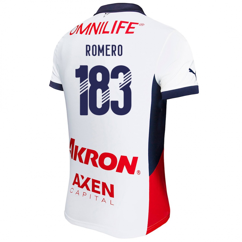 Homem Camisola Javen Romero #183 Branco Vermelho Azul Alternativa 2024/25 Camisa Brasil