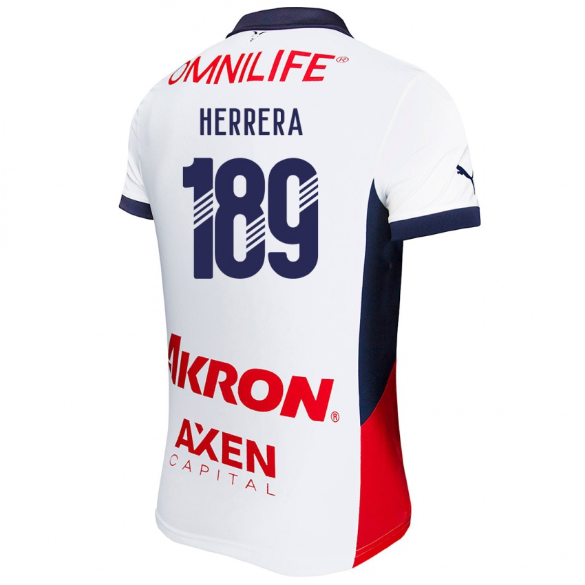 Homem Camisola Antonio Herrera #189 Branco Vermelho Azul Alternativa 2024/25 Camisa Brasil