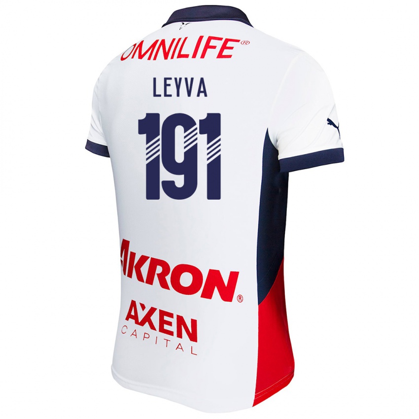 Homem Camisola Axel Leyva #191 Branco Vermelho Azul Alternativa 2024/25 Camisa Brasil