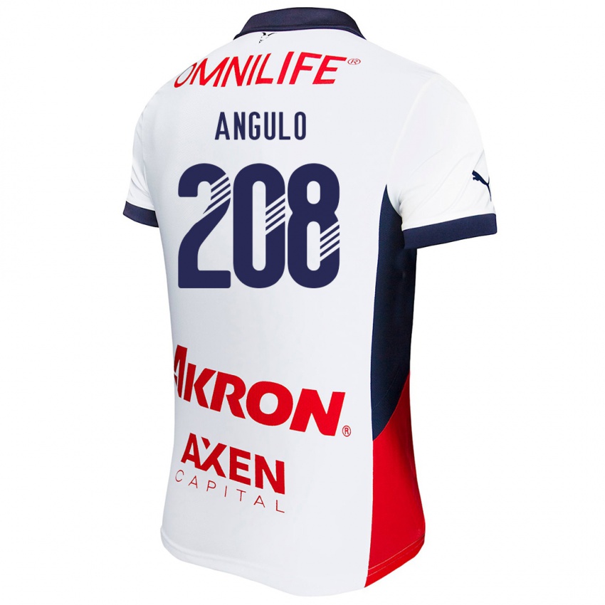 Homem Camisola Ismael Angulo #208 Branco Vermelho Azul Alternativa 2024/25 Camisa Brasil