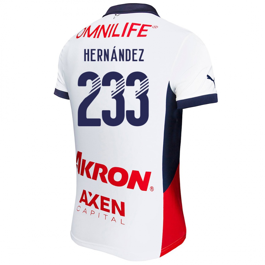 Homem Camisola Zinedine Hernández #233 Branco Vermelho Azul Alternativa 2024/25 Camisa Brasil