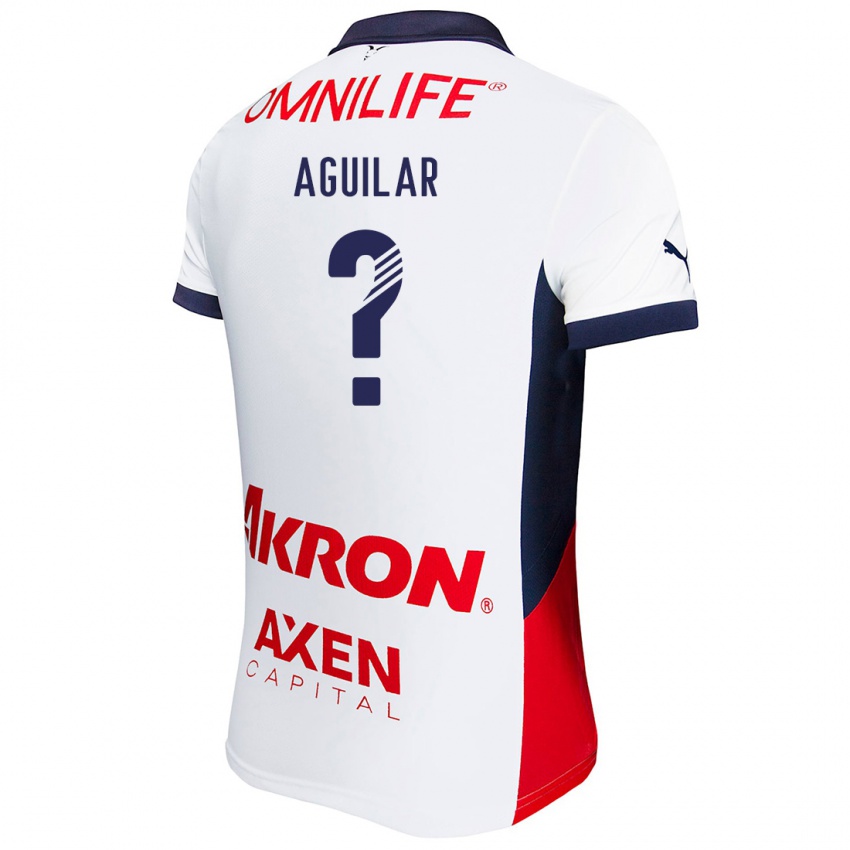 Homem Camisola Alexander Aguilar #0 Branco Vermelho Azul Alternativa 2024/25 Camisa Brasil