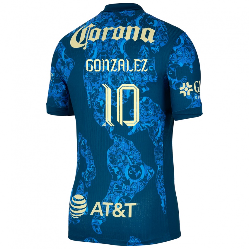 Homem Camisola Alison Gonzalez #10 Azul Amarelo Alternativa 2024/25 Camisa Brasil