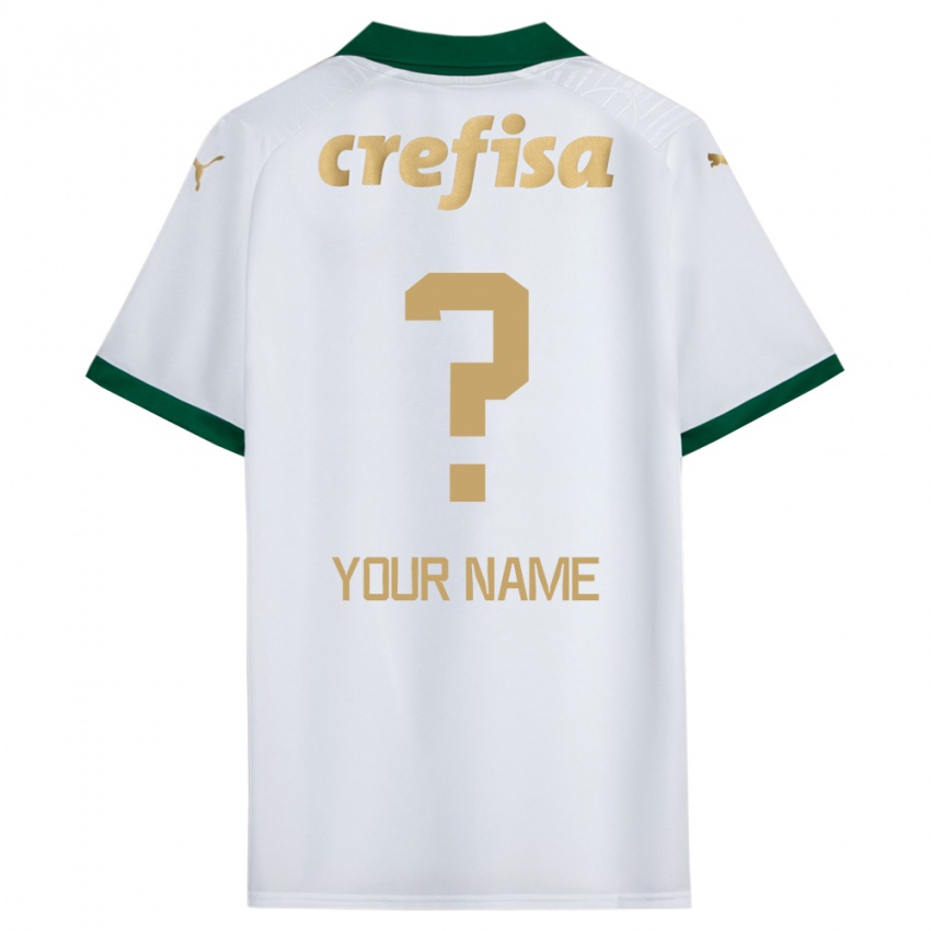 Homem Camisola Seu Nome #0 Branco Verde Alternativa 2024/25 Camisa Brasil