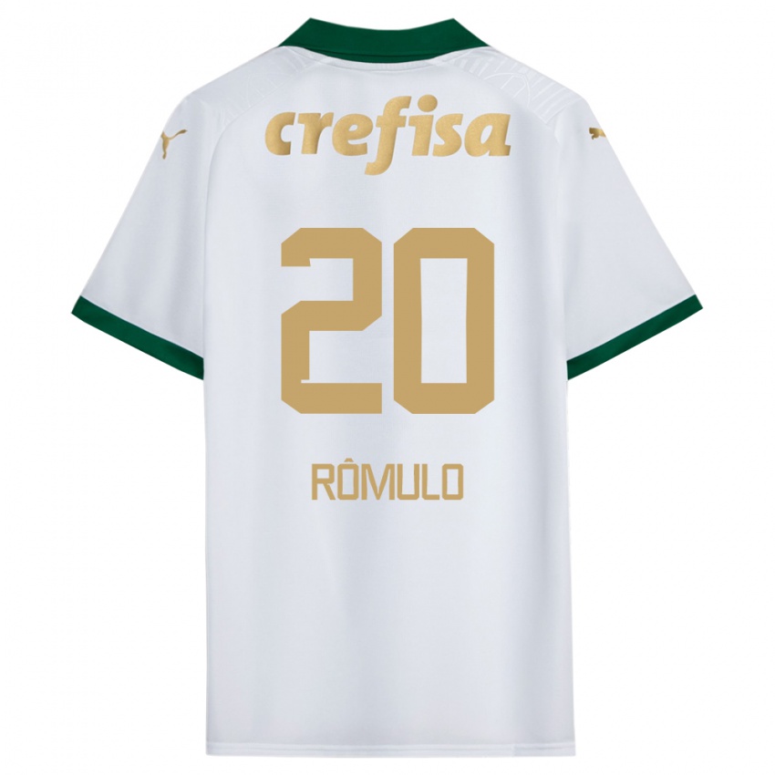 Homem Camisola Rômulo #20 Branco Verde Alternativa 2024/25 Camisa Brasil