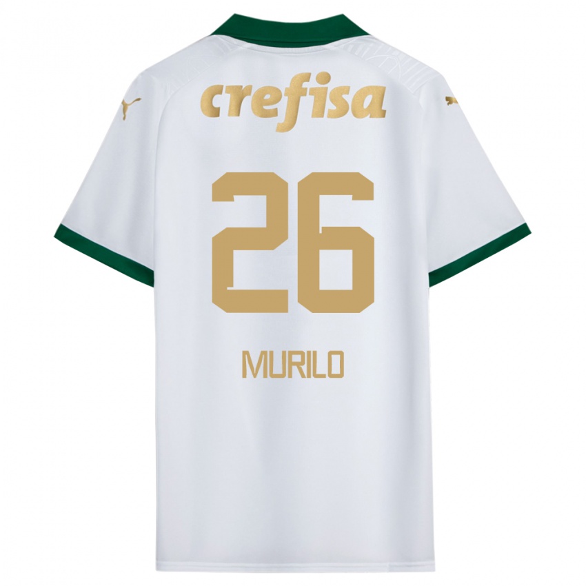 Homem Camisola Murilo #26 Branco Verde Alternativa 2024/25 Camisa Brasil