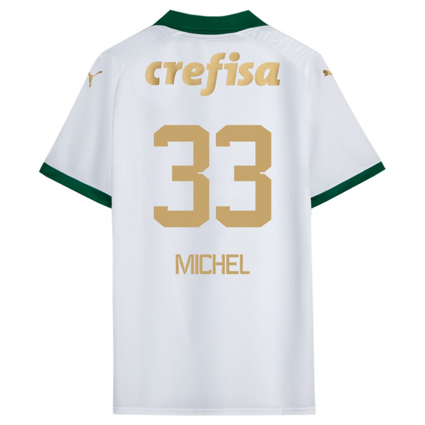 Homem Camisola Michel #33 Branco Verde Alternativa 2024/25 Camisa Brasil