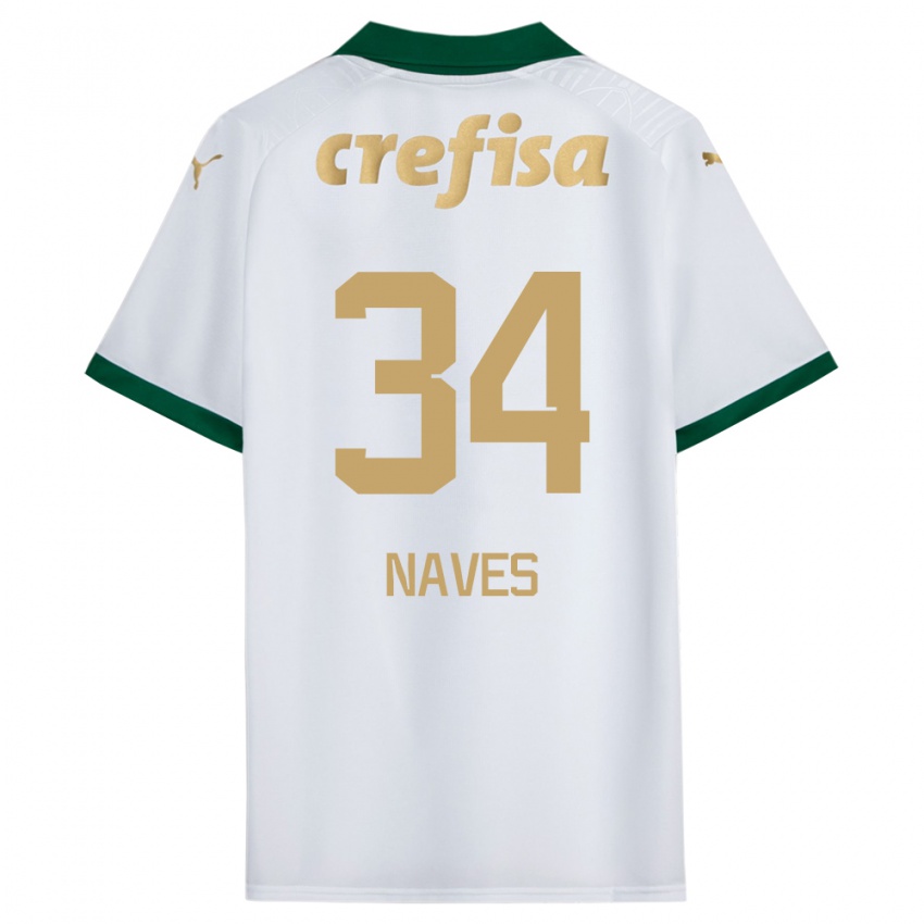 Homem Camisola Naves #34 Branco Verde Alternativa 2024/25 Camisa Brasil