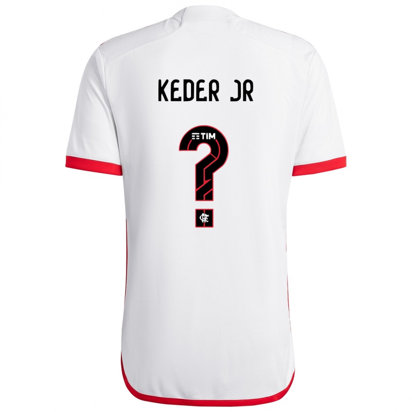 Homem Camisola Keder Jr #0 Branco Vermelho Alternativa 2024/25 Camisa Brasil