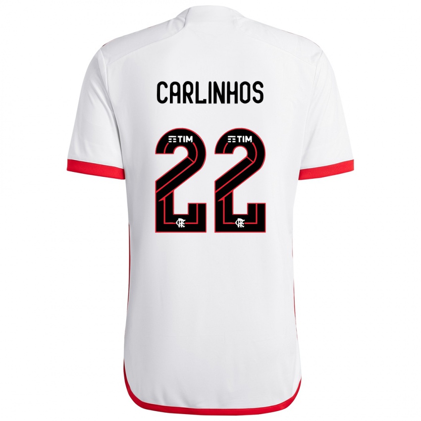 Homem Camisola Carlinhos #22 Branco Vermelho Alternativa 2024/25 Camisa Brasil