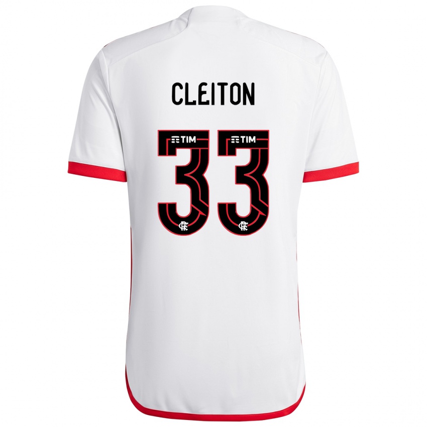 Homem Camisola Cleiton #33 Branco Vermelho Alternativa 2024/25 Camisa Brasil