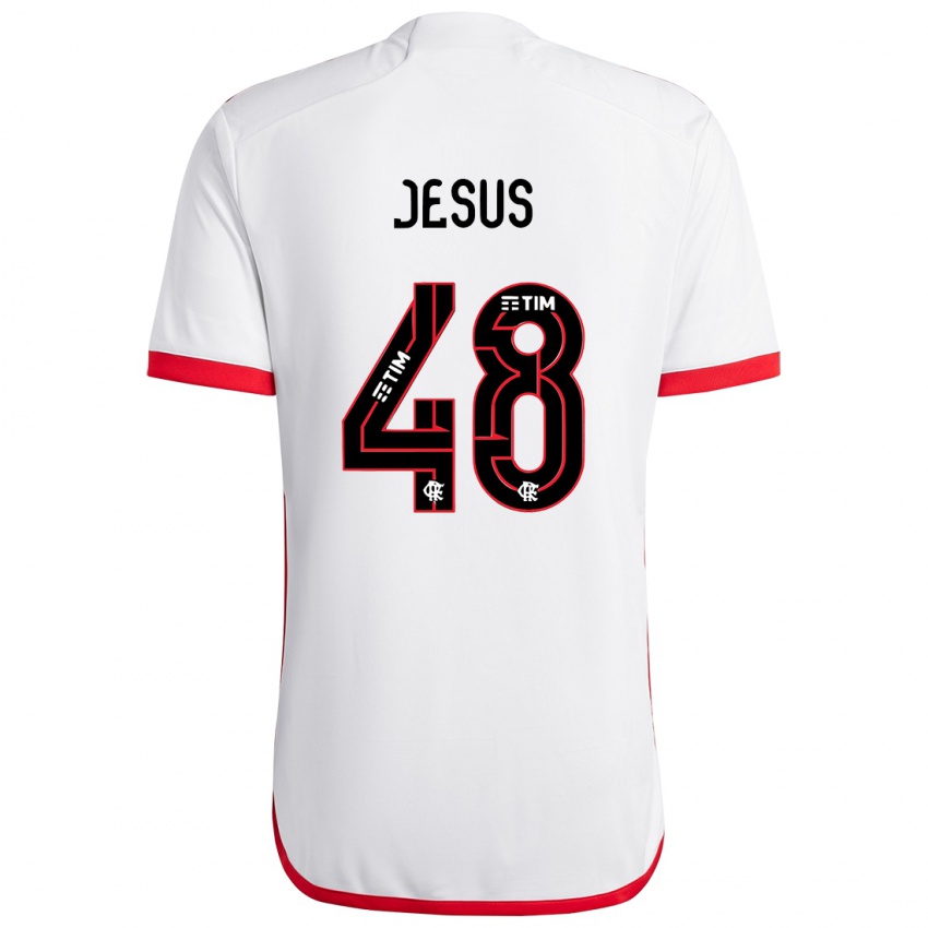 Homem Camisola Igor Jesus #48 Branco Vermelho Alternativa 2024/25 Camisa Brasil