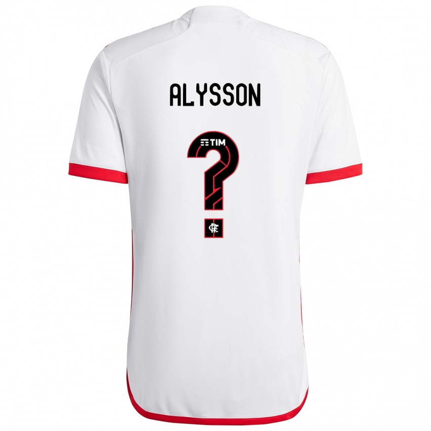 Homem Camisola Alysson #0 Branco Vermelho Alternativa 2024/25 Camisa Brasil