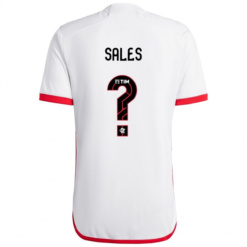 Homem Camisola Daniel Sales #0 Branco Vermelho Alternativa 2024/25 Camisa Brasil