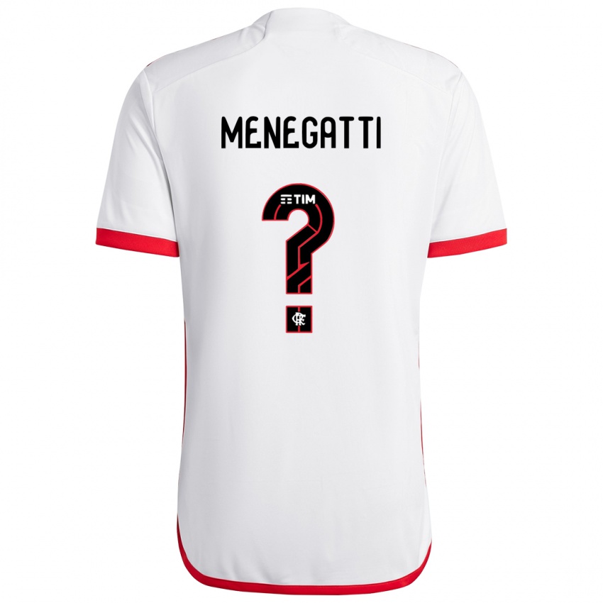 Homem Camisola Kauan Menegatti #0 Branco Vermelho Alternativa 2024/25 Camisa Brasil