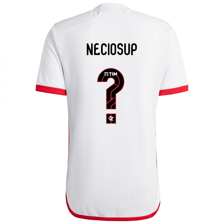 Homem Camisola Adriano Neciosup #0 Branco Vermelho Alternativa 2024/25 Camisa Brasil