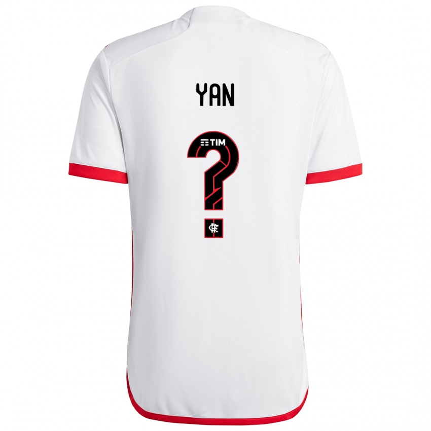 Homem Camisola Wallace Yan #0 Branco Vermelho Alternativa 2024/25 Camisa Brasil