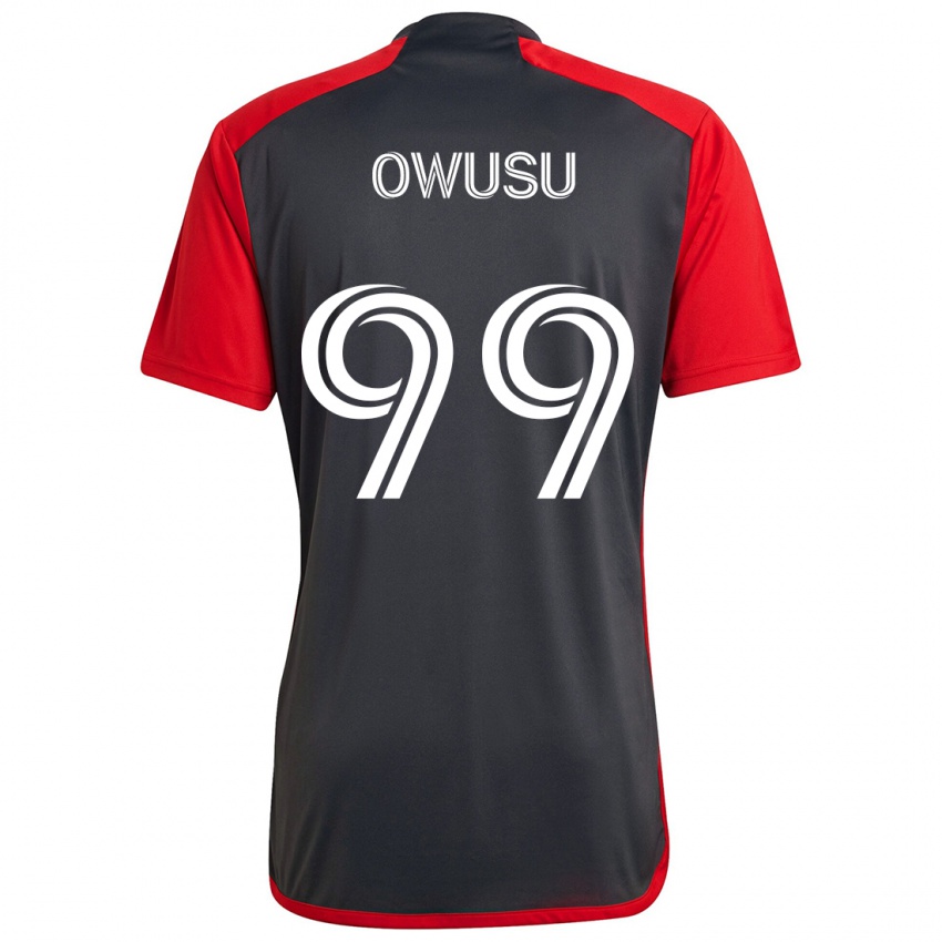 Mulher Camisola Prince Osei Owusu #99 Vermelho Acinzentado Principal 2024/25 Camisa Brasil