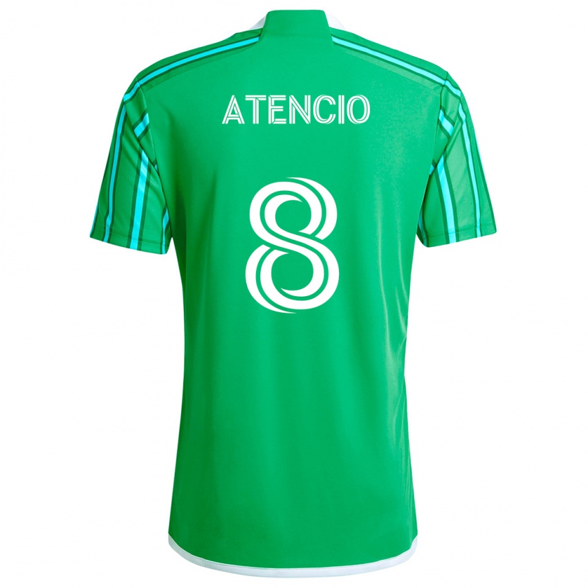 Mulher Camisola Josh Atencio #8 Verde Branco Principal 2024/25 Camisa Brasil