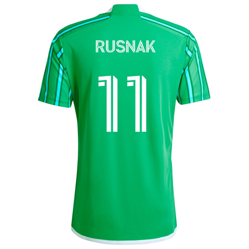 Mulher Camisola Albert Rusnák #11 Verde Branco Principal 2024/25 Camisa Brasil