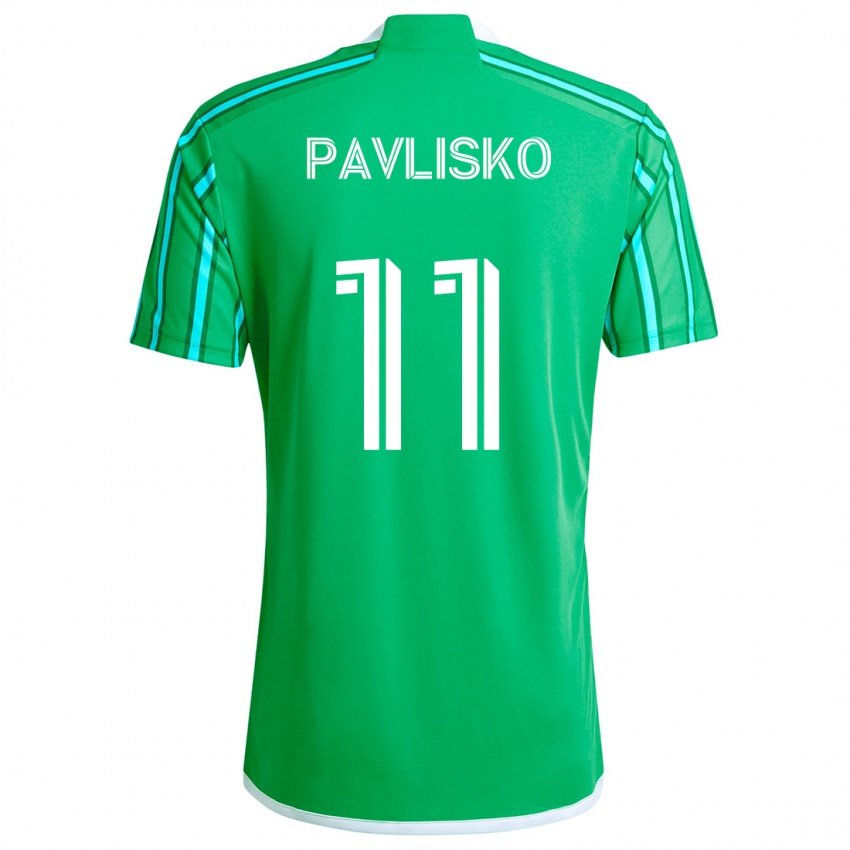 Mulher Camisola Kirsten Pavlisko #11 Verde Branco Principal 2024/25 Camisa Brasil