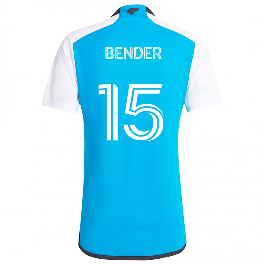 Mulher Camisola Ben Bender #15 Branco Azulado Principal 2024/25 Camisa Brasil