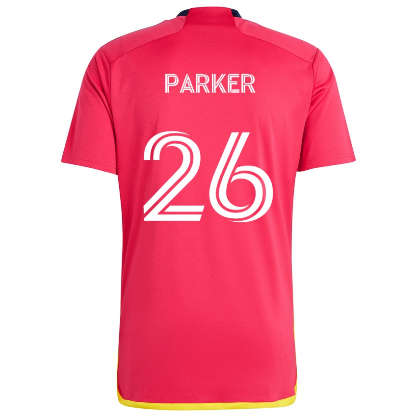 Mulher Camisola Tim Parker #26 Vermelho Azul Principal 2024/25 Camisa Brasil