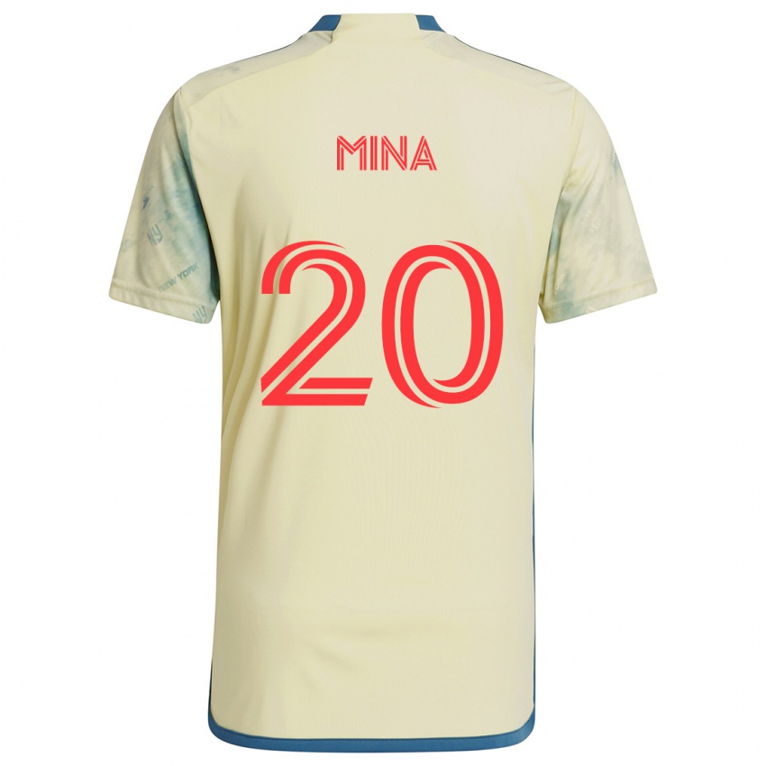 Mulher Camisola Juan Mina #20 Amarelo Vermelho Azul Principal 2024/25 Camisa Brasil