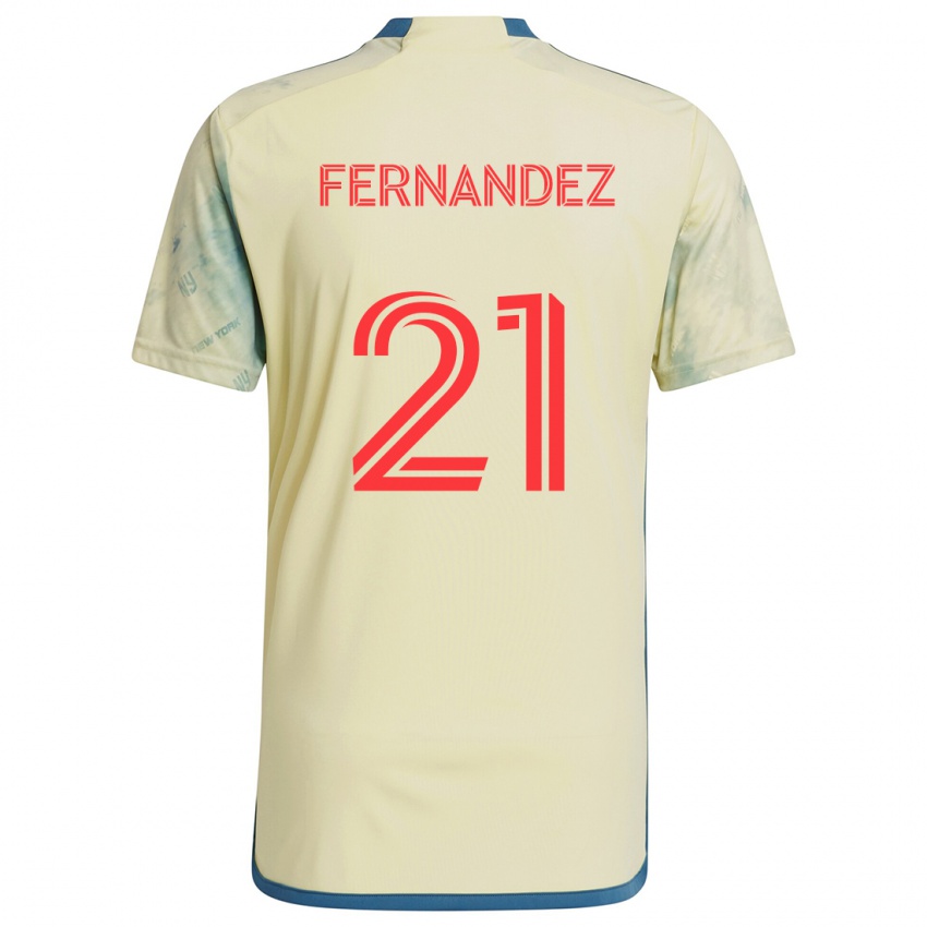 Mulher Camisola Omir Fernandez #21 Amarelo Vermelho Azul Principal 2024/25 Camisa Brasil