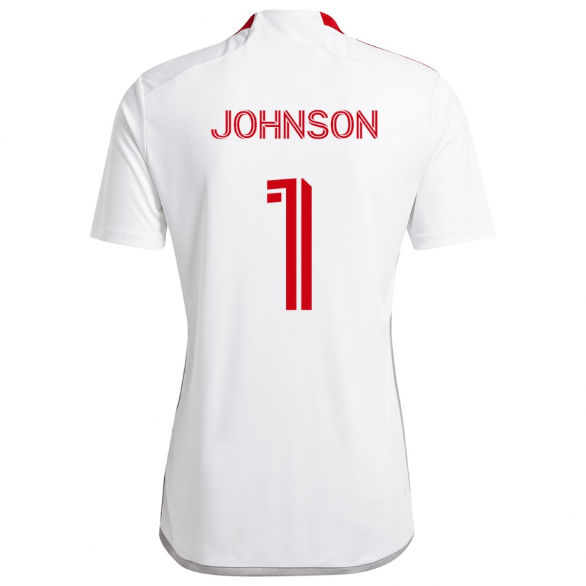 Mulher Camisola Sean Johnson #1 Branco Vermelho Alternativa 2024/25 Camisa Brasil