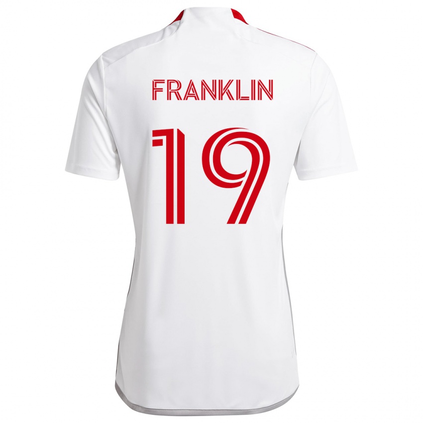 Mulher Camisola Kobe Franklin #19 Branco Vermelho Alternativa 2024/25 Camisa Brasil