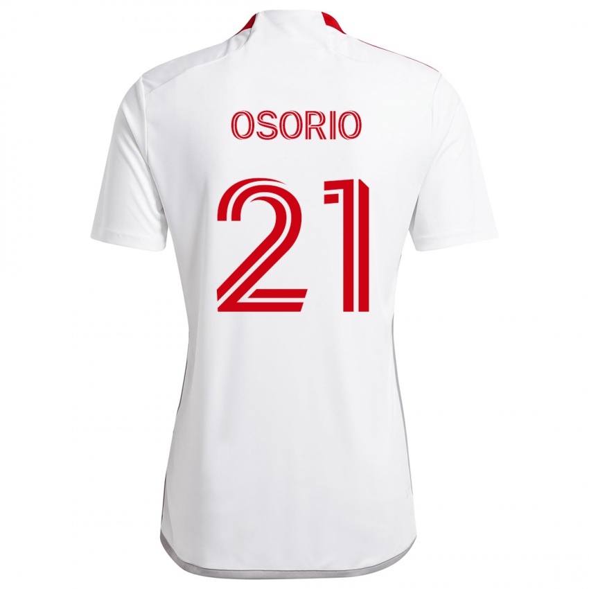 Mulher Camisola Jonathan Osorio #21 Branco Vermelho Alternativa 2024/25 Camisa Brasil