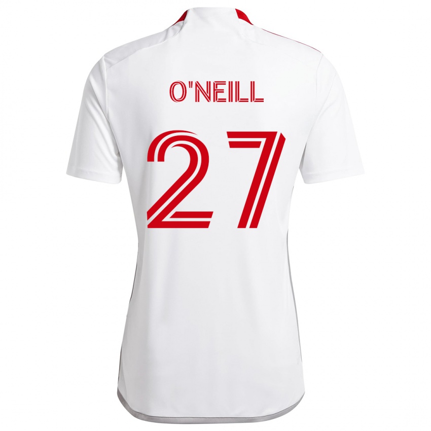 Mulher Camisola Shane O'neill #27 Branco Vermelho Alternativa 2024/25 Camisa Brasil