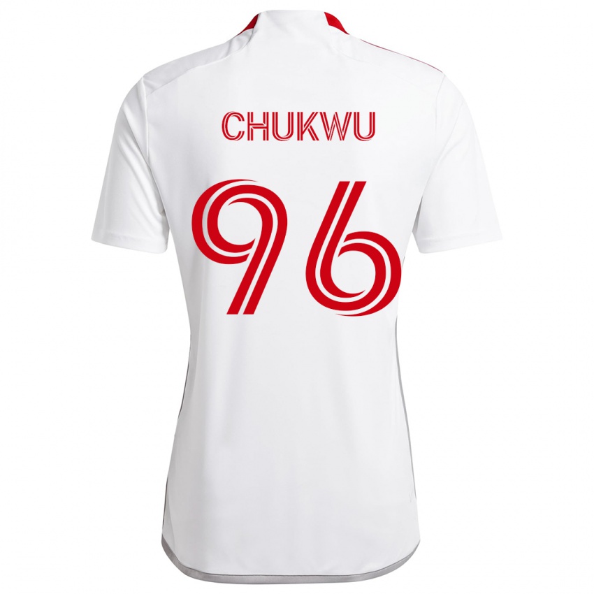 Mulher Camisola Richard Chukwu #96 Branco Vermelho Alternativa 2024/25 Camisa Brasil