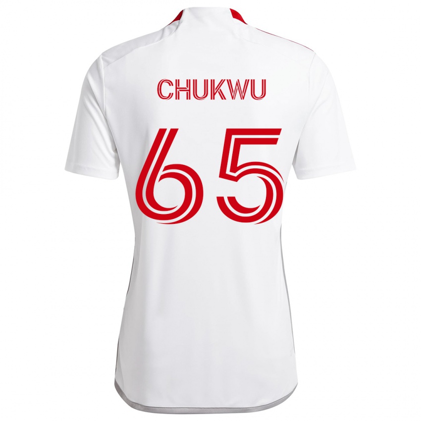 Mulher Camisola Joses Chukwu #65 Branco Vermelho Alternativa 2024/25 Camisa Brasil