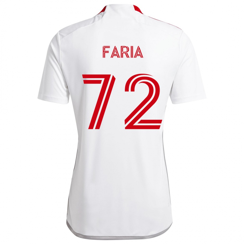 Mulher Camisola Jordan Faria #72 Branco Vermelho Alternativa 2024/25 Camisa Brasil