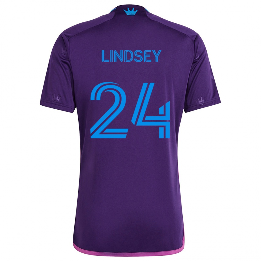 Mulher Camisola Jaylin Lindsey #24 Roxo Azulado Alternativa 2024/25 Camisa Brasil