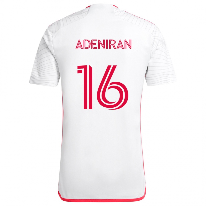 Mulher Camisola Samuel Adeniran #16 Branco Vermelho Alternativa 2024/25 Camisa Brasil