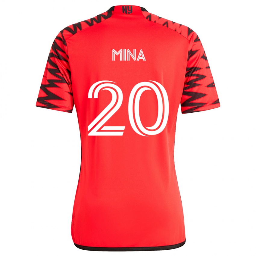 Mulher Camisola Juan Mina #20 Vermelho Preto Branco Alternativa 2024/25 Camisa Brasil