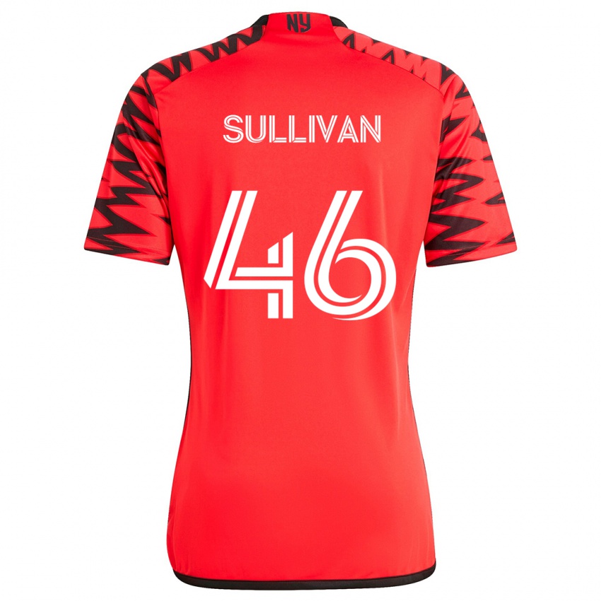 Mulher Camisola Dylan Sullivan #46 Vermelho Preto Branco Alternativa 2024/25 Camisa Brasil