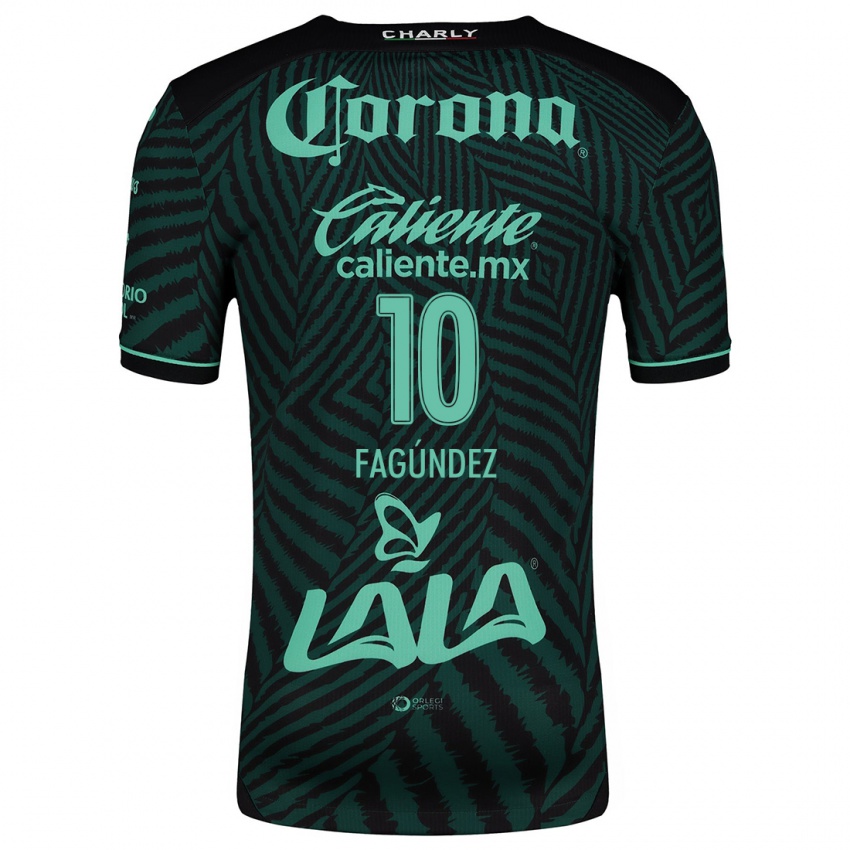 Mulher Camisola Franco Fagúndez #10 Preto Verde Alternativa 2024/25 Camisa Brasil