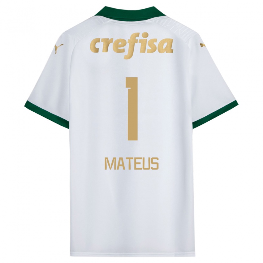 Mulher Camisola Mateus #1 Branco Verde Alternativa 2024/25 Camisa Brasil