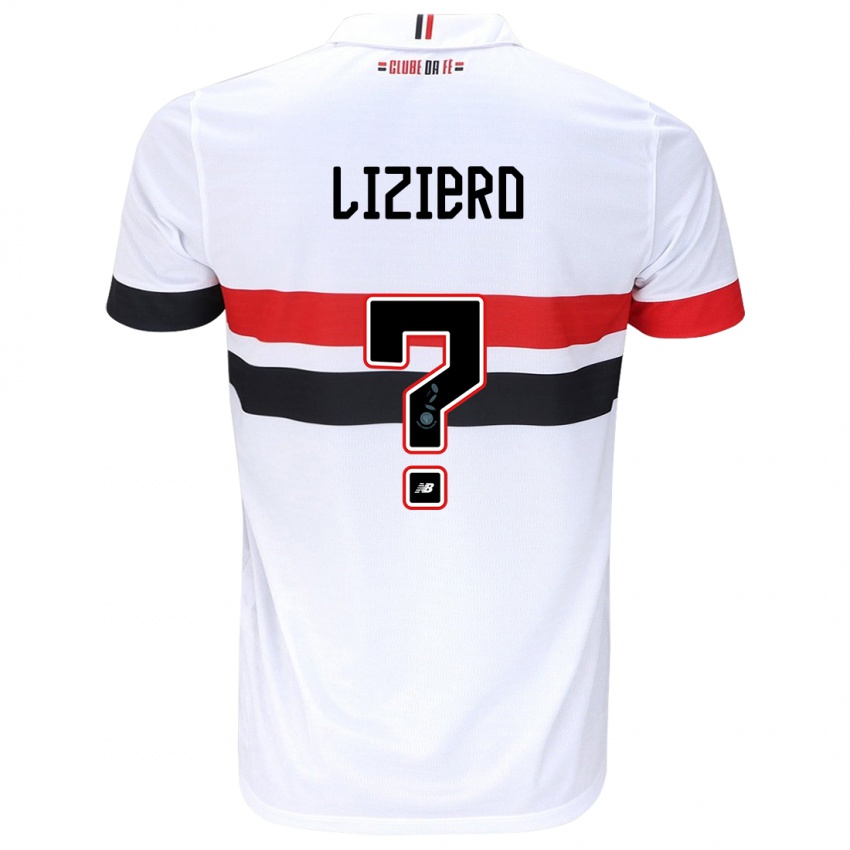 Criança Camisola Liziero #0 Branco Vermelho Preto Principal 2024/25 Camisa Brasil